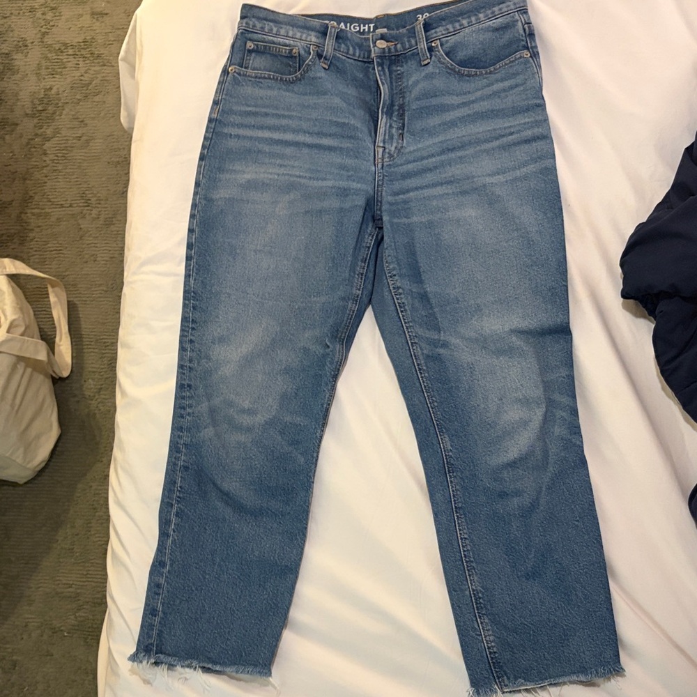 J. Crew Mid-Wash Straight Leg Jeans